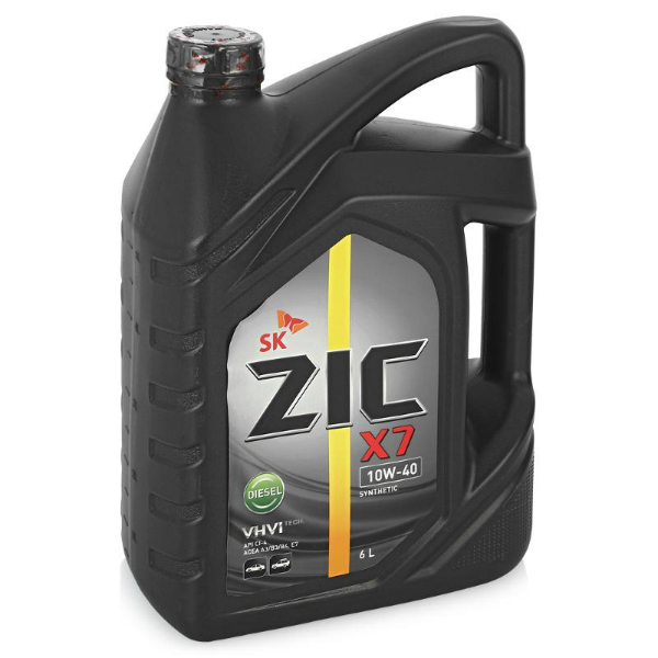 Моторное масло Zic X7 Diesel 10w40 синтетическое (4 л)